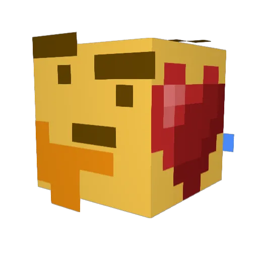 Blqzi Minecraft avatar head, 3D render