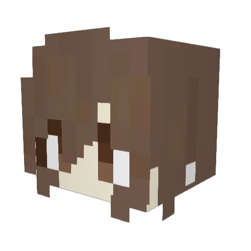 Blrist Minecraft avatar head, 3D render