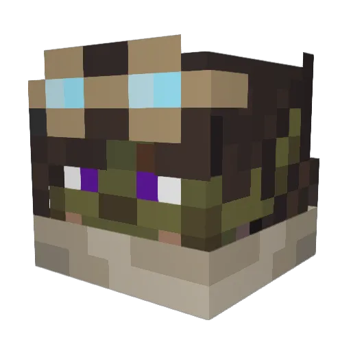 Bltz1 Minecraft avatar head, 3D render
