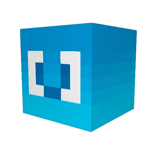 Blu1214 Minecraft avatar head, 3D render