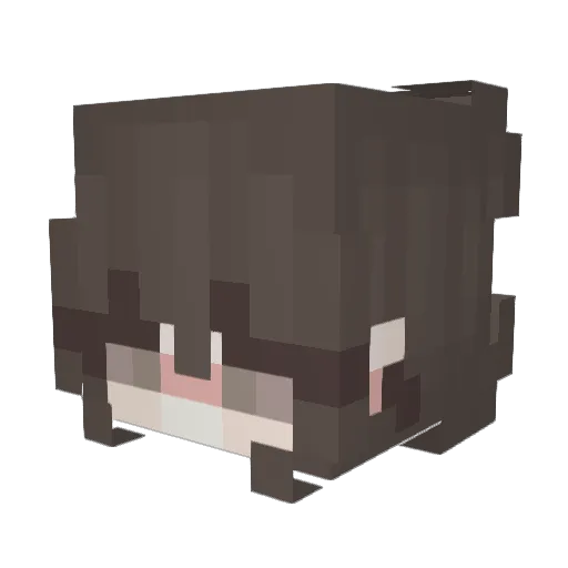 Blu3Blarez Minecraft avatar head, 3D render