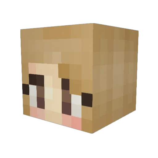 Blu3Freddo Minecraft avatar head, 3D render