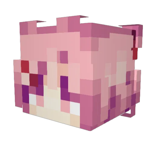 Blu3Mustar Minecraft avatar head, 3D render