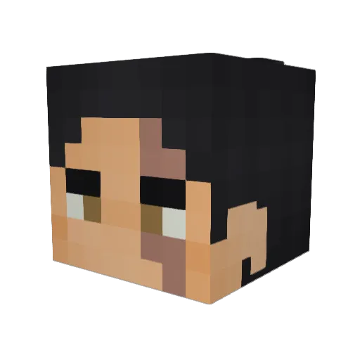 Blu3Pikachu Minecraft avatar head, 3D render