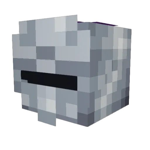Blu3R1ft Minecraft avatar head, 3D render