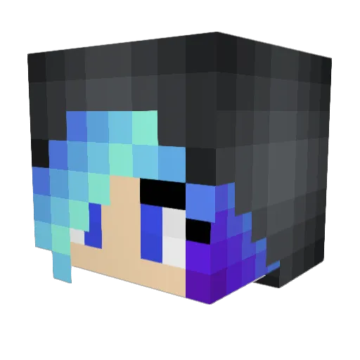 Blu3_Dr4gon Minecraft avatar head, 3D render