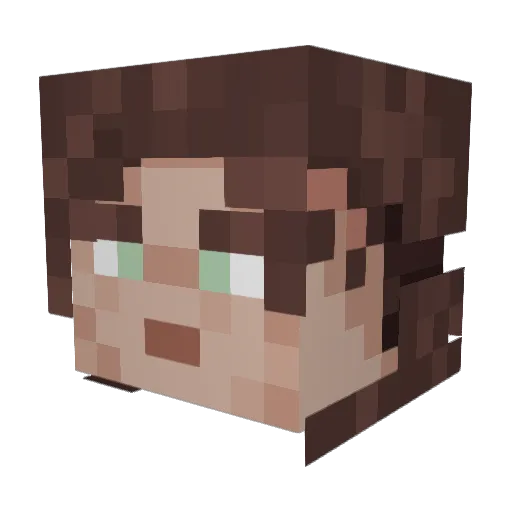 Blu3_Jai Minecraft avatar head, 3D render