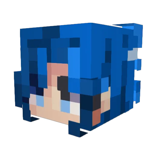 Blu3_Widow Minecraft avatar head, 3D render