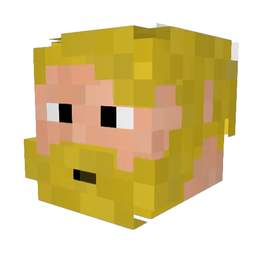 Blu3penguins Minecraft avatar head, 3D render