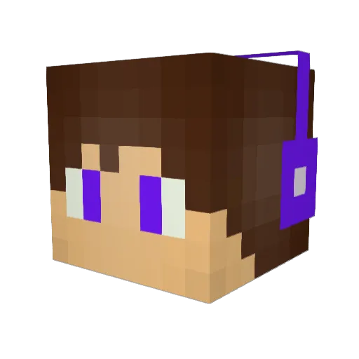 Blu3stone Minecraft avatar head, 3D render