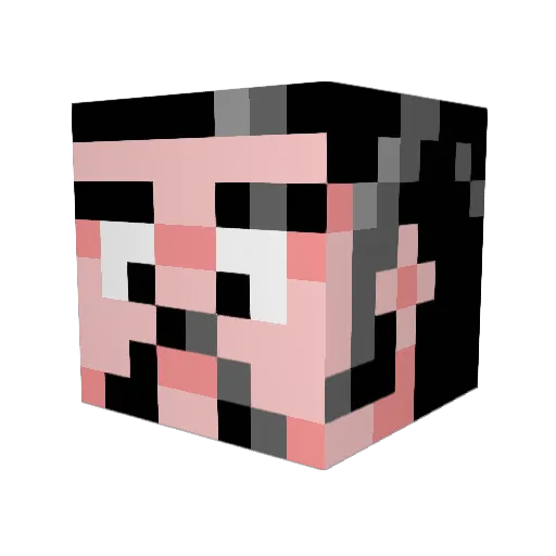 BluApples Minecraft avatar head, 3D render