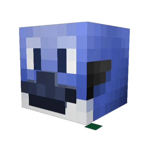 BluBird220 Minecraft avatar head, 3D render