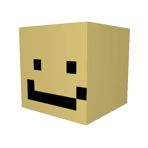 BluBud Minecraft avatar head, 3D render