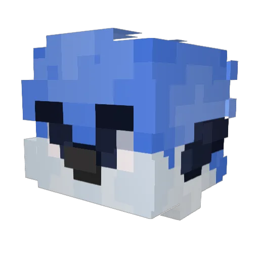 BluJayDragon Minecraft avatar head, 3D render