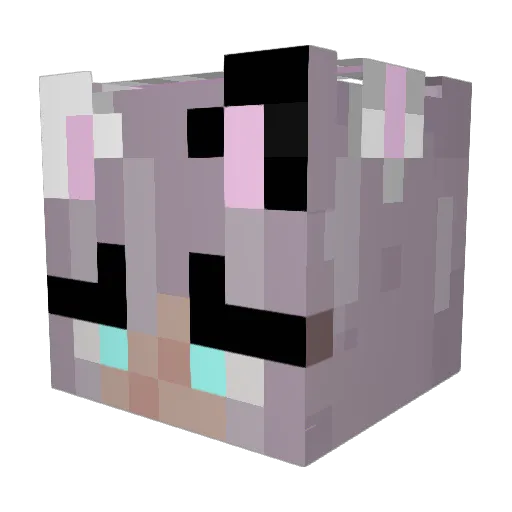 BluJello Minecraft avatar head, 3D render