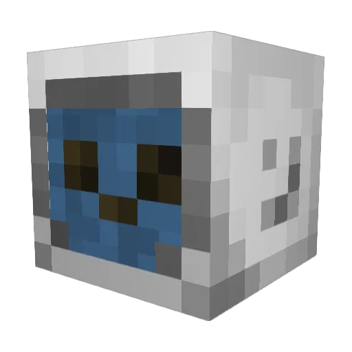 BluMud Minecraft avatar head, 3D render