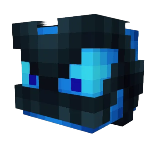 BluPyroShock Minecraft avatar head, 3D render
