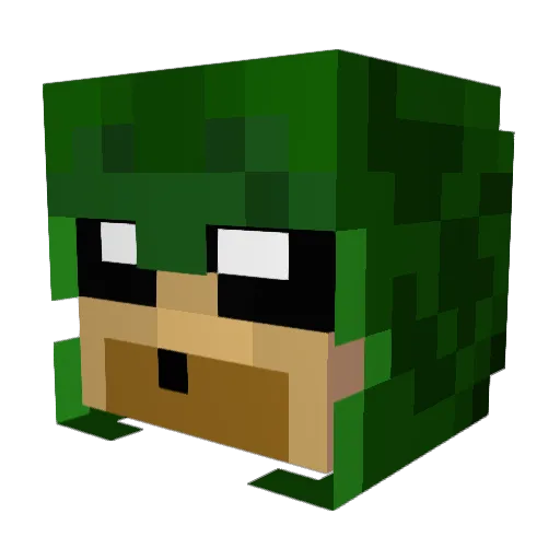 BluScr33n Minecraft avatar head, 3D render