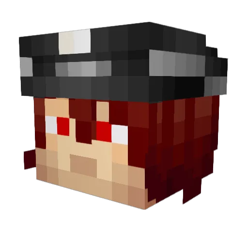 BluShroom20 Minecraft avatar head, 3D render