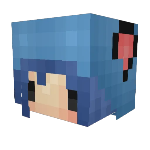 BluSun75 Minecraft avatar head, 3D render
