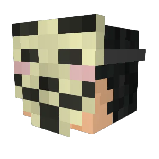Blu_Dream Minecraft avatar head, 3D render
