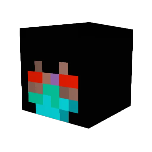 Blu_Wizard Minecraft avatar head, 3D render