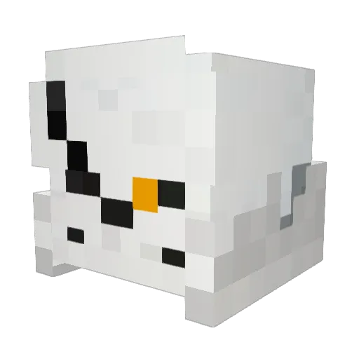 Blu_and_Yellow_ Minecraft avatar head, 3D render