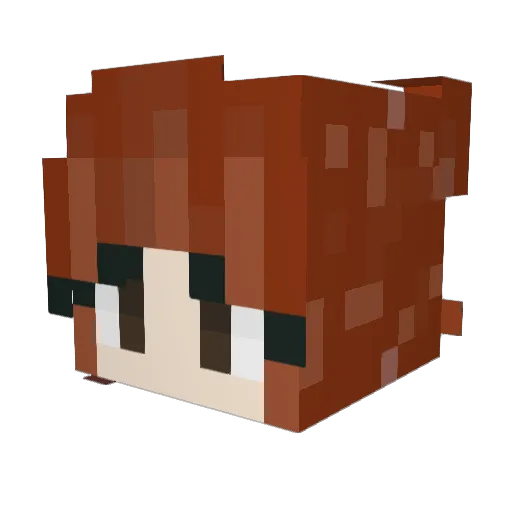 BlubDeVis Minecraft avatar head, 3D render