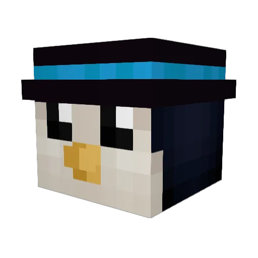 BlubZockerMC Minecraft avatar head, 3D render
