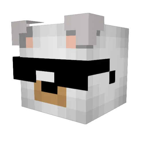 Blub_ Minecraft avatar head, 3D render