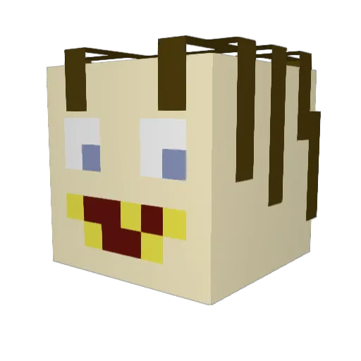 Blubbs123 Minecraft avatar head, 3D render