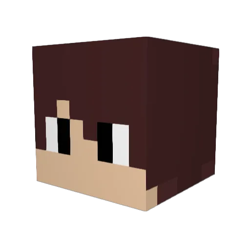 Blubcreator Minecraft avatar head, 3D render