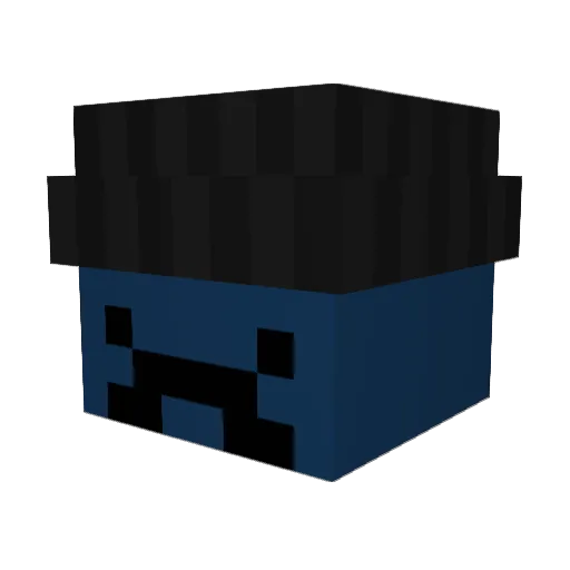 Blubery Minecraft avatar head, 3D render