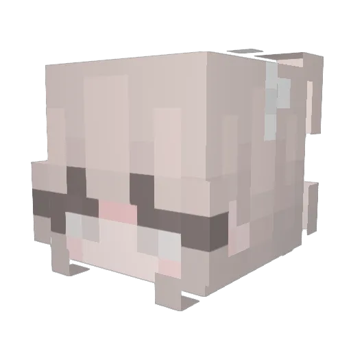 Blubexx Minecraft avatar head, 3D render