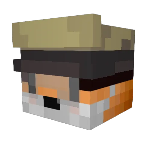 Blucherarest Minecraft avatar head, 3D render