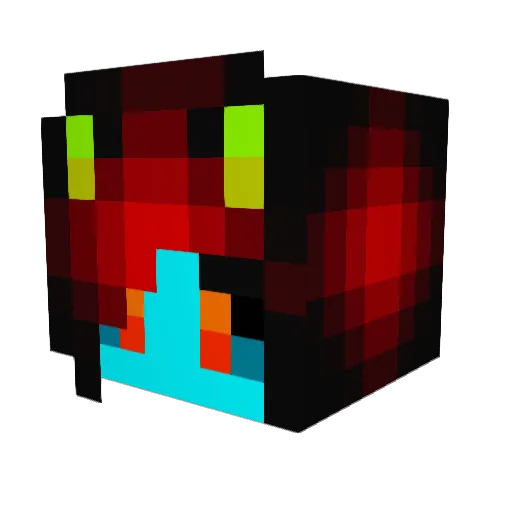 BludyKissa Minecraft avatar head, 3D render