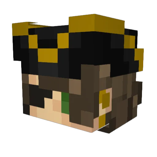BludyOlive Minecraft avatar head, 3D render