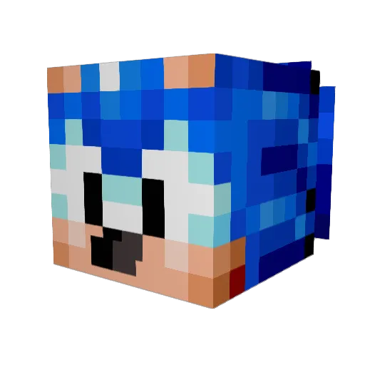 Blue05233 Minecraft avatar head, 3D render