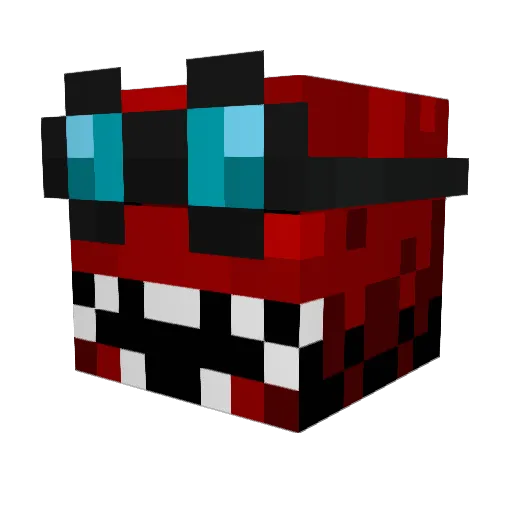 Blue2010Toad Minecraft avatar head, 3D render