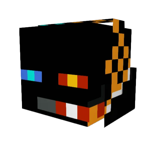 Blue2Shadow Minecraft avatar head, 3D render