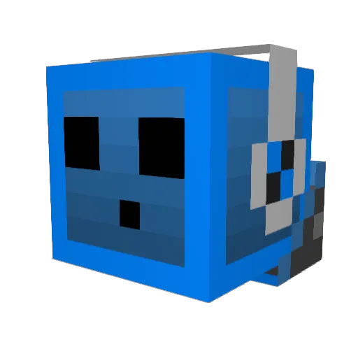 Blue8844 Minecraft avatar head, 3D render