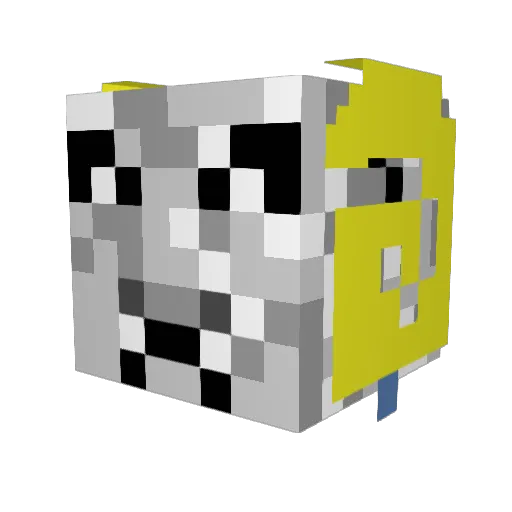 BlueAndWhite1789 Minecraft avatar head, 3D render