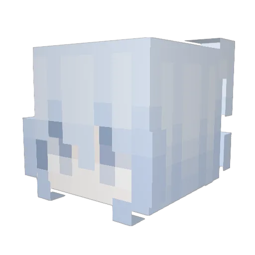 BlueAngelAa Minecraft avatar head, 3D render