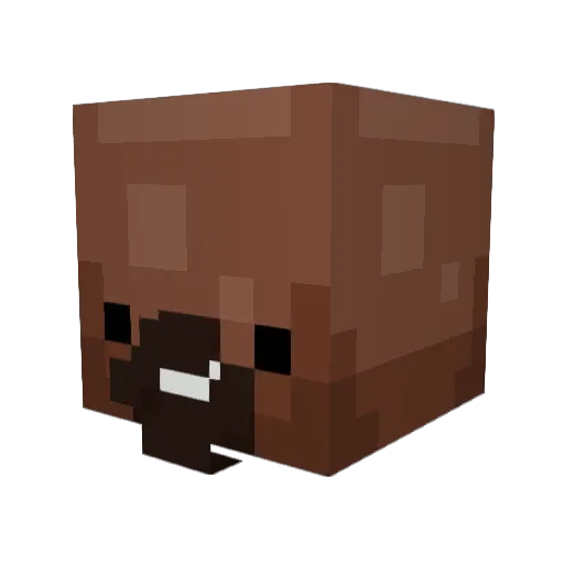 BlueAppleEqter Minecraft avatar head, 3D render