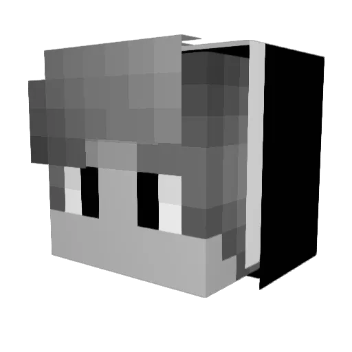 BlueAurora_ Minecraft avatar head, 3D render