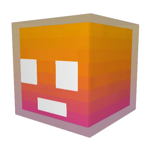 BlueAxolotl01 Minecraft avatar head, 3D render