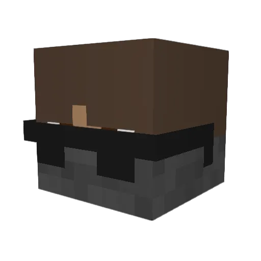 BlueB12 Minecraft avatar head, 3D render