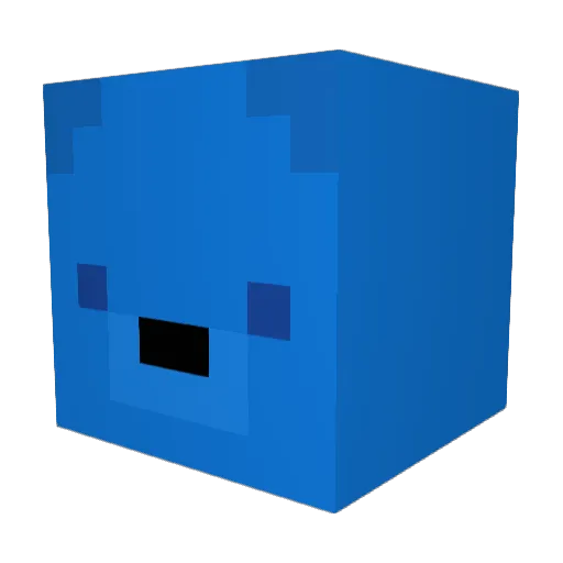 BlueBear_ Minecraft avatar head, 3D render