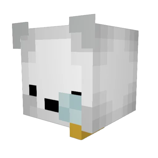 BlueBearus Minecraft avatar head, 3D render
