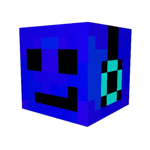 BlueBearyz Minecraft avatar head, 3D render